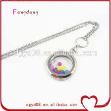 Hot sell round design living silver locket wholesale